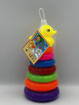 В-20 Пирамидка с уточкой, пластик, высота 22 см, 3+